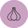 Symbol für schwarzen Knoblauch
